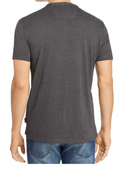 John Varatos Burn out Henley | Charcoal Heather