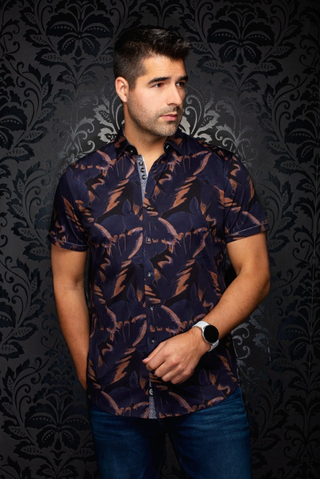 Au Noir Stretch Shirt Short Sleeve | SILVERCLIFF, Black