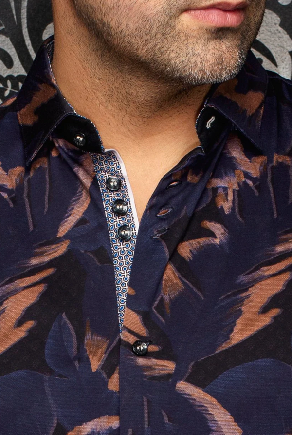 Au Noir Stretch Shirt Short Sleeve | SILVERCLIFF, Black