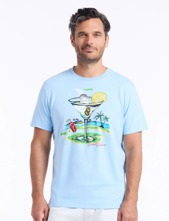 Robert Graham Holer in Fun T-Shirt | Light Blue