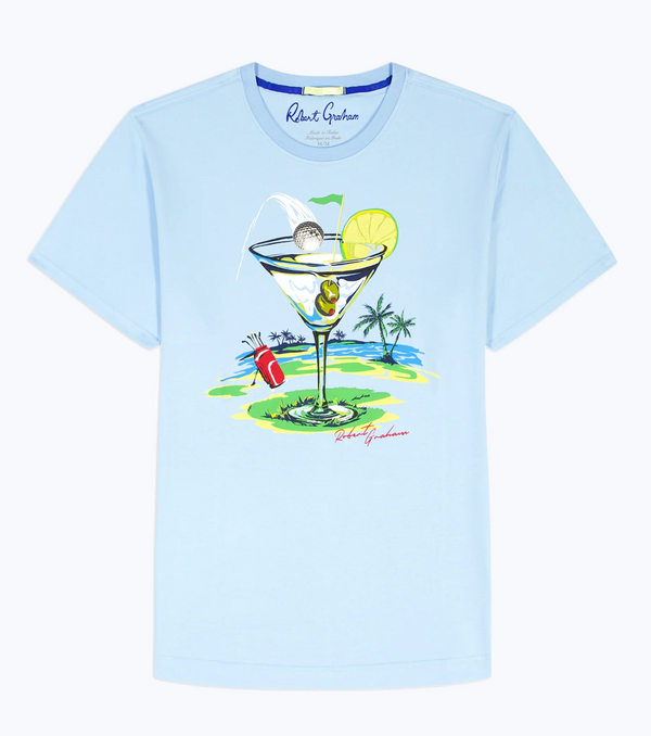 Robert Graham Holer in Fun T-Shirt | Light Blue