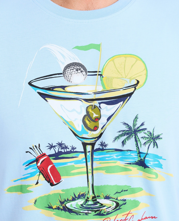 Robert Graham Holer in Fun T-Shirt | Light Blue