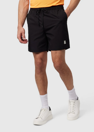 Psycho Bunny Mens Malta Hydrochromic Swim Trunk | Black