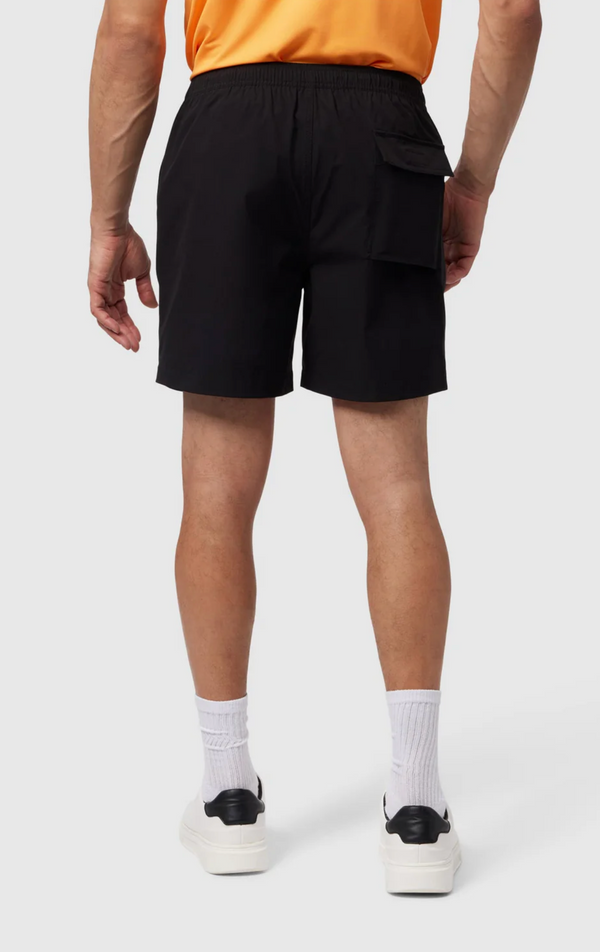 Psycho Bunny Mens Malta Hydrochromic Swim Trunk | Black