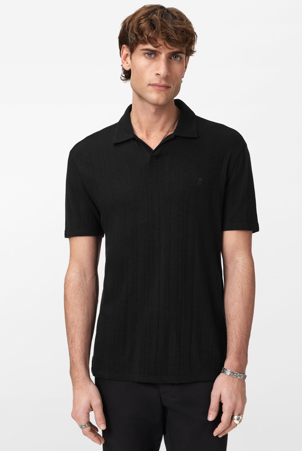 John Varvatos Leonardo Johnny Collar Polo | Noir