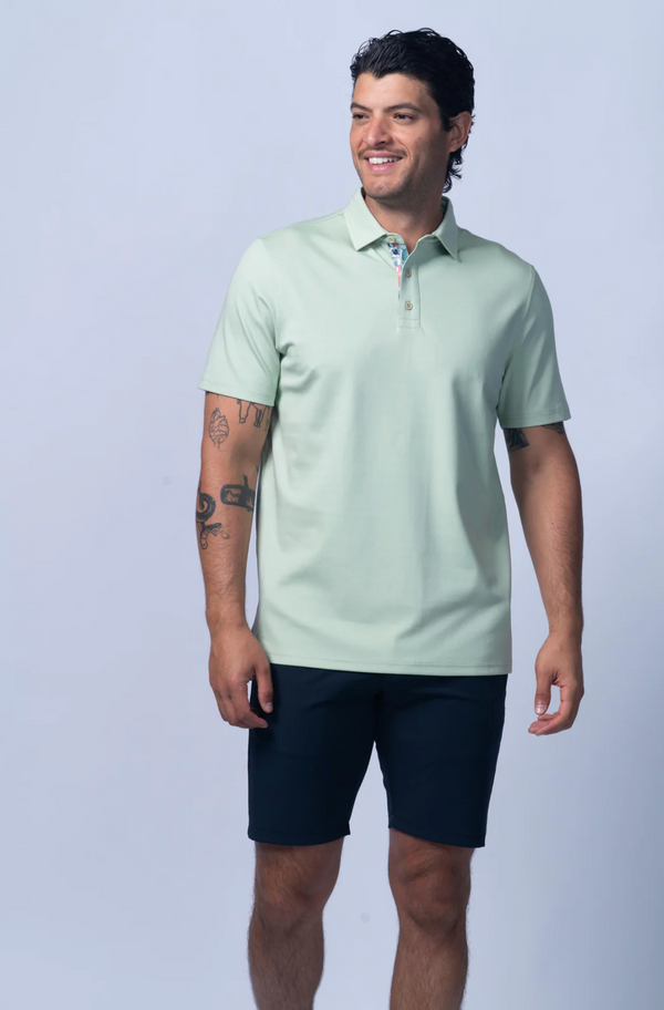 7 Downie St. Virginia Polo en coton mercerisé UltraFlex | Jade