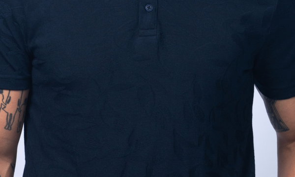 7 Downie St. Florence Floral Polo | Navy