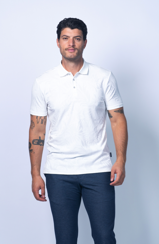 7 Downie St. Florence Floral Polo | White