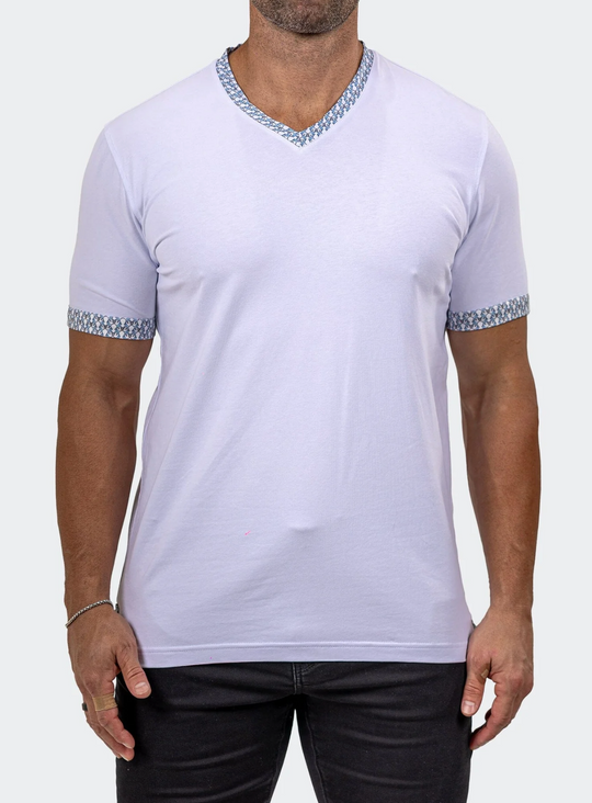 Maceeo V Neck Tee EDISON MARTHYR0001 | White