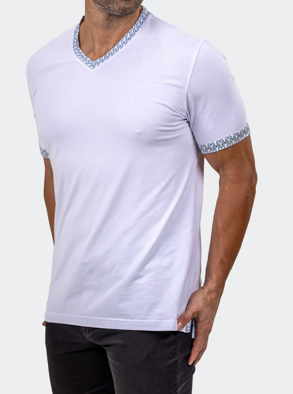 Maceeo V Neck Tee EDISON MARTHYR0001 | White
