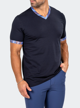Maceoo V Neck Tee EDISON MARTHYR0003 | Blue