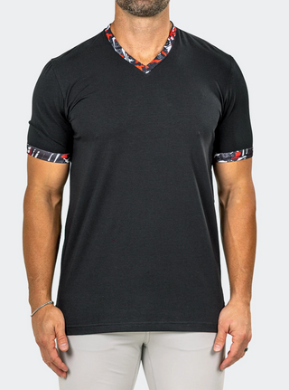 Maceoo V Neck Tee EDISON MARTHYR0004 | Black