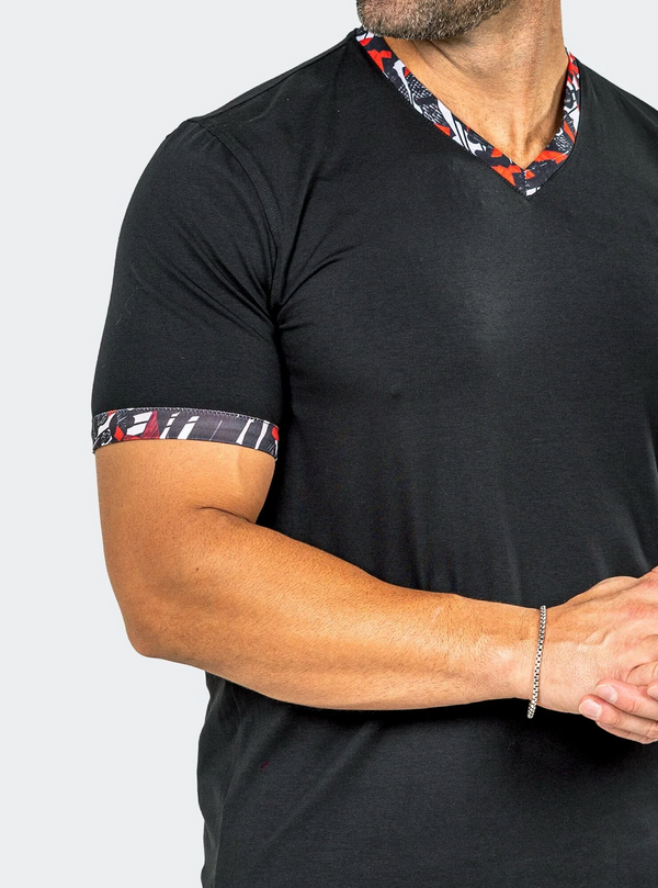 Maceoo V Neck Tee EDISON MARTHYR0004 | Black