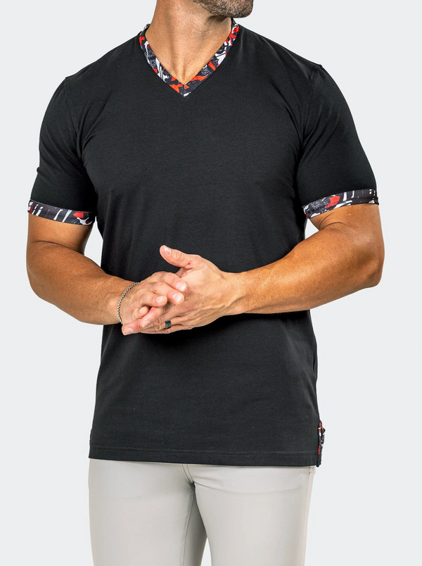 Maceoo V Neck Tee EDISON MARTHYR0004 | Black