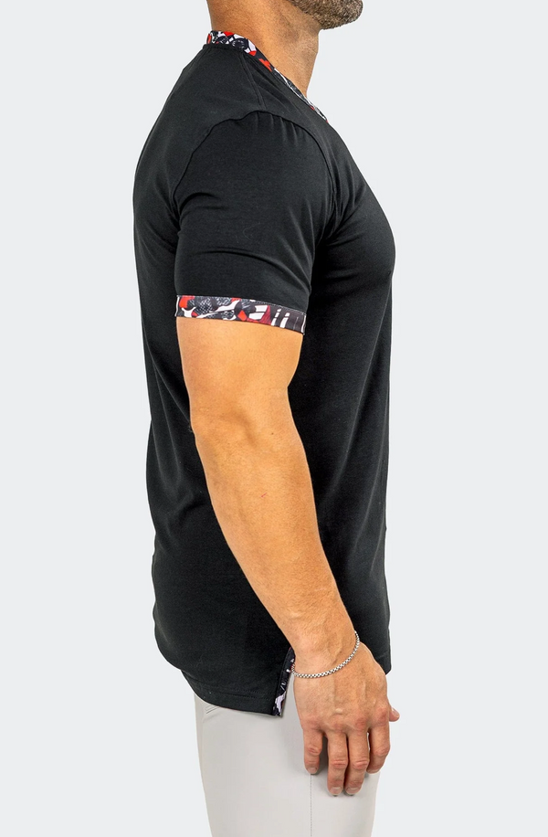 Maceoo V Neck Tee EDISON MARTHYR0004 | Black