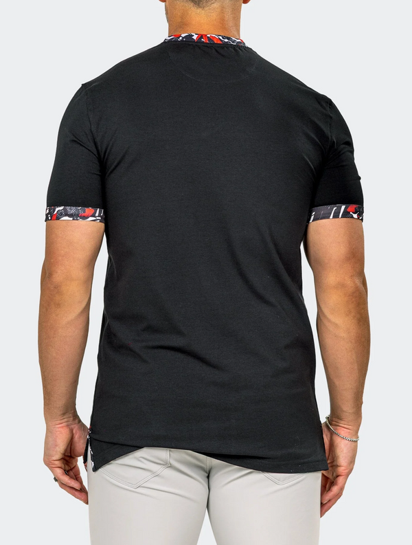 Maceoo V Neck Tee EDISON MARTHYR0004 | Black