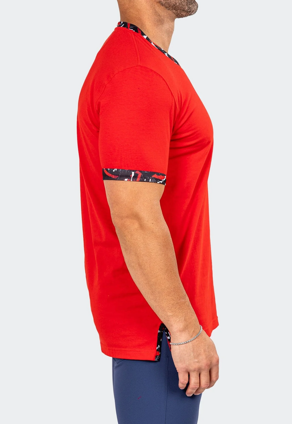 Maceoo V Neck Tee EDISON MARTHYR0007 | Red