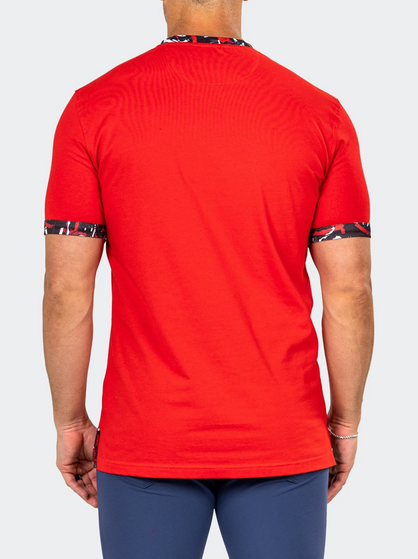 Maceoo V Neck Tee EDISON MARTHYR0007 | Red