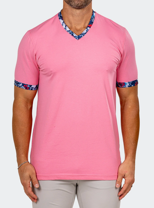 Maceoo V Neck Tee EDISON MARTHYR0010 | Pink