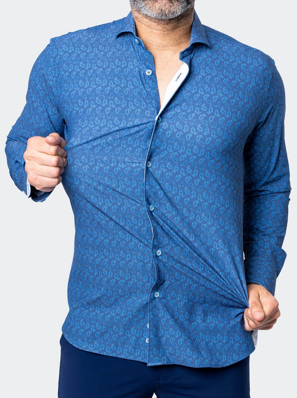 Maceoo Chemise EINS STRETCHOCEANIC | Bleu