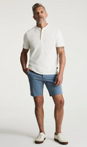 34 Heritage Arizona Short slim en sergé pierre de silex