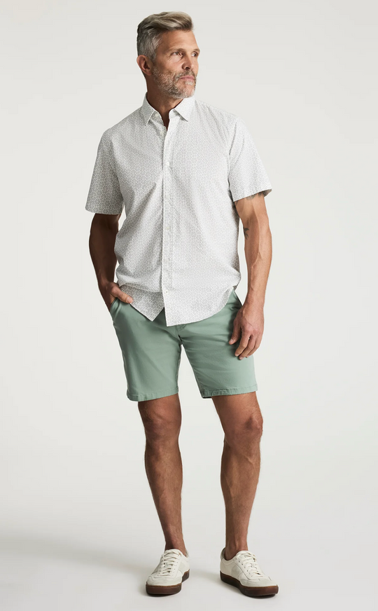 34 Heritage Arizona Slim Shorts In Iceberg Green Twill