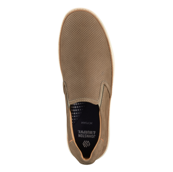 Johnston & Murphy McGuffey 2 Perforated Slip-On | Taupe