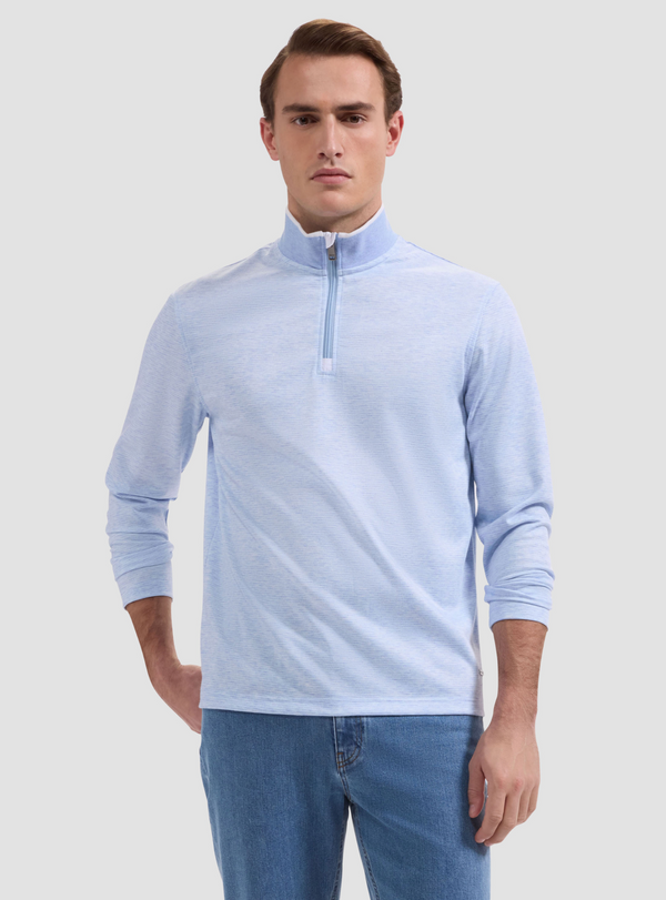 Bugatchi 1/4 Zip Knit | Air Blue