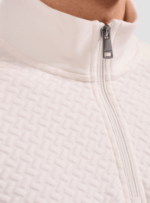 Bugatchi 1/4 Zip Knit | Chalk