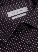 Bugatchi Oooh Cotton Miles Shirt Short Sleeve | Black