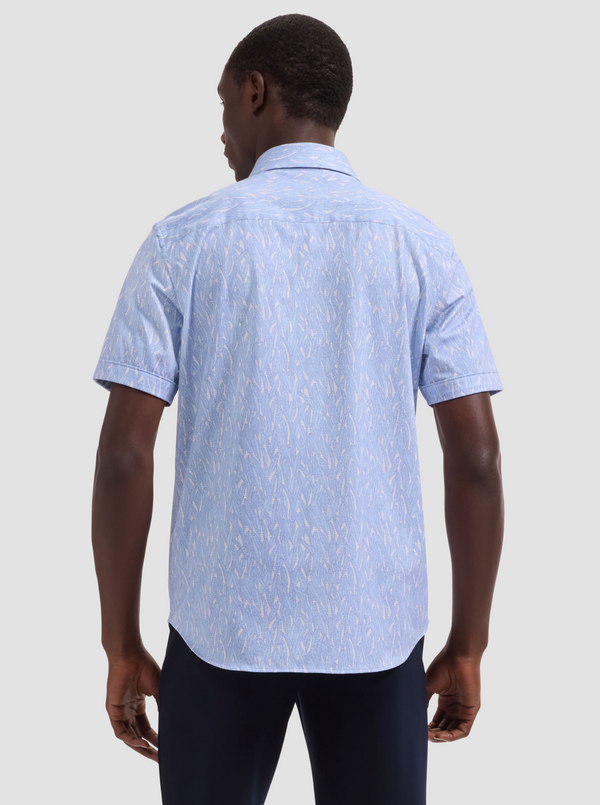 Bugatchi Oooh Cotton Miles Shirt Short Sleeve | Air Blue