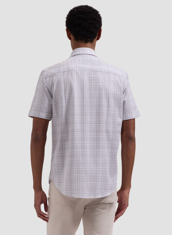 Bugatchi Oooh Cotton Miles Shirt Short Sleeves | Limestone