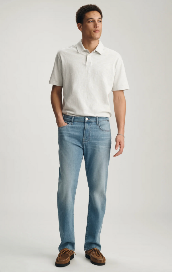 Mavi Zach Straight Leg Jeans Regular Rise | Light Brushed Supermove