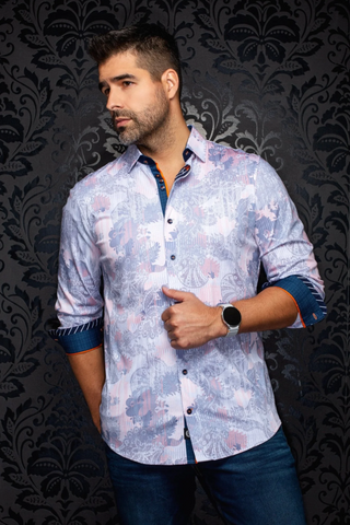 Au Noir Stretch Shirt | KALIMANTAN, White Peach