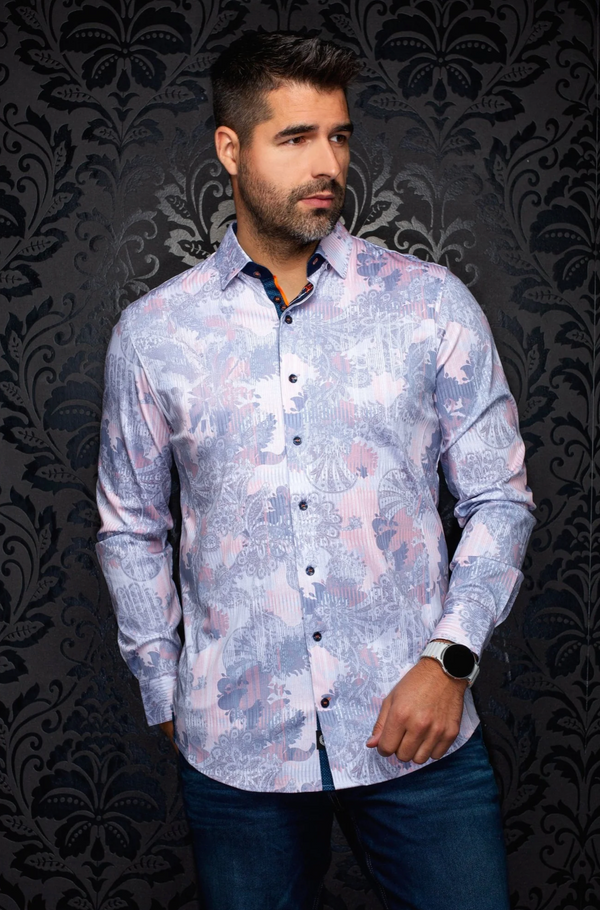 Au Noir Stretch Shirt | KALIMANTAN, White Peach