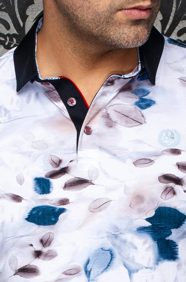 Au Noir Polo Shirt | BLOSSOMRAIN, Stone