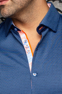 Au Noir Stretch Shirt Short Sleeve | SONORAN, Navy