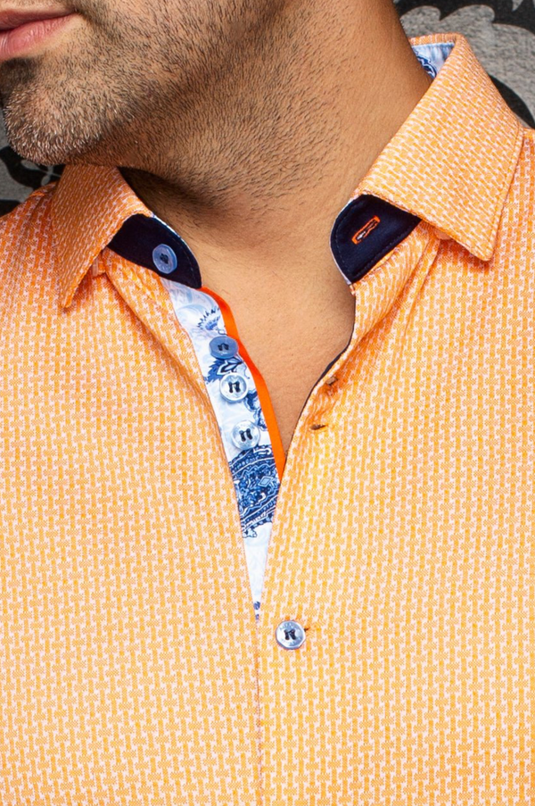 Au Noir Stretch Shirt Short Sleeve | SONORAN, Orange