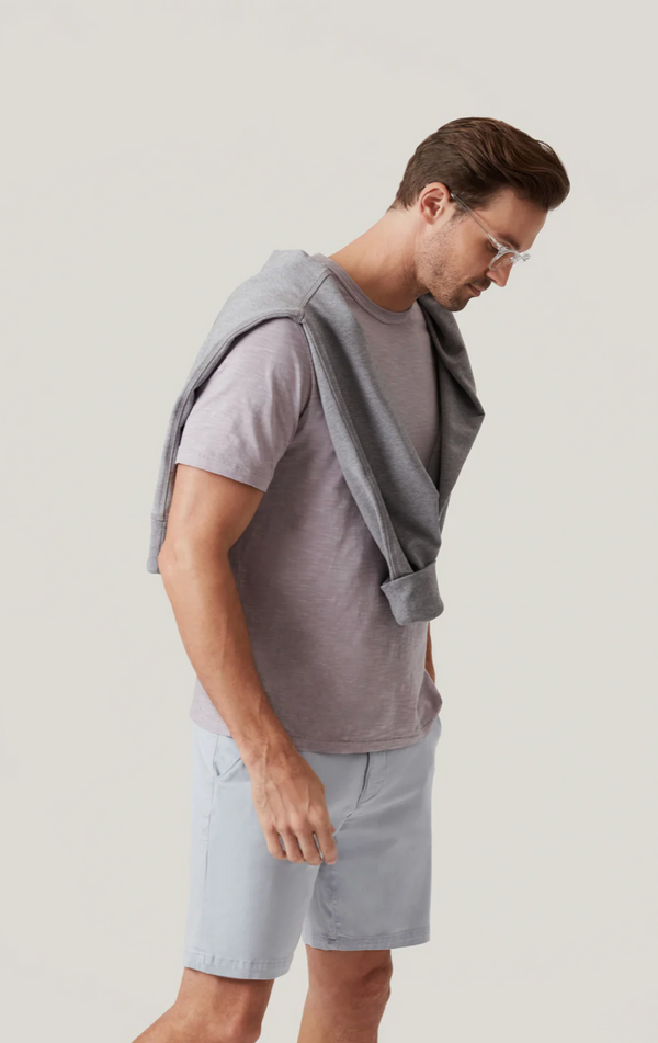 34 Heritage Slub Crew Neck T-Shirt in Lilac Dust