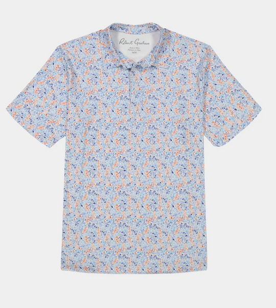 Robert Graham Performance Polo Boozy Bogey | White