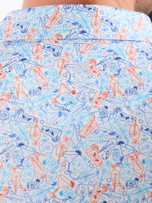 Robert Graham Performance Polo Boozy Bogey | White