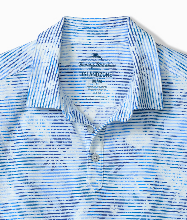 Tommy Bahama Costa Wave Palm Azul IslandZone® Polo | Blue Vault