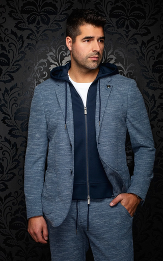 Au Noir Hooded Blazer | NOAH, Navy