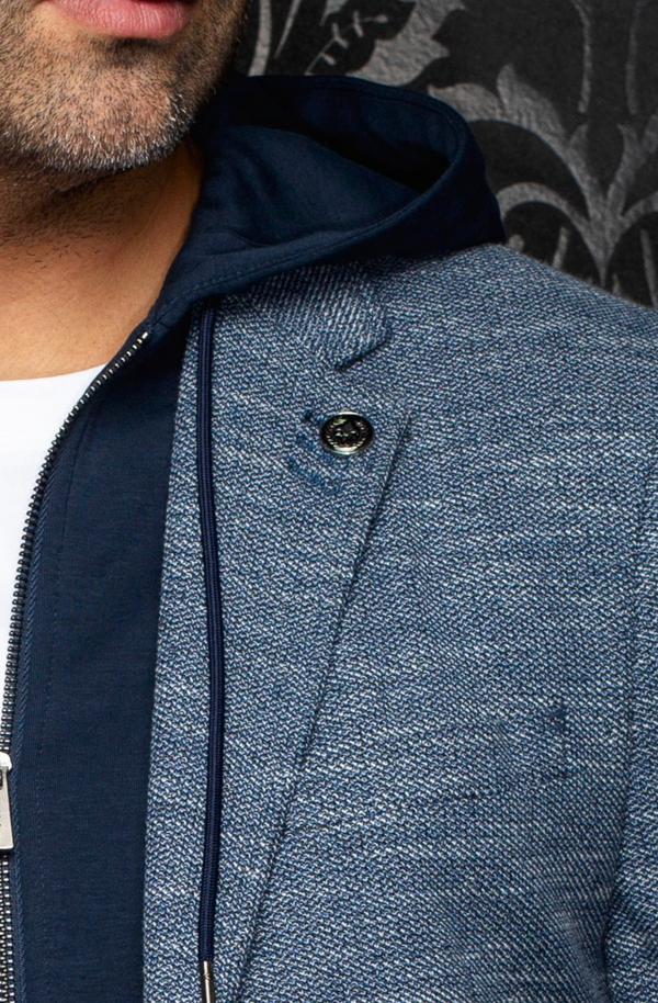 Au Noir Hooded Blazer | NOAH, Navy