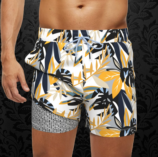 Au Noir Swim Trunk | KAHIAU, Gold