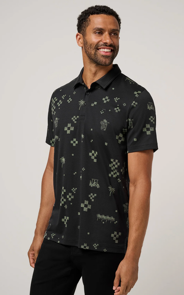 Travis Mathew Beverage Cart Polo | Black