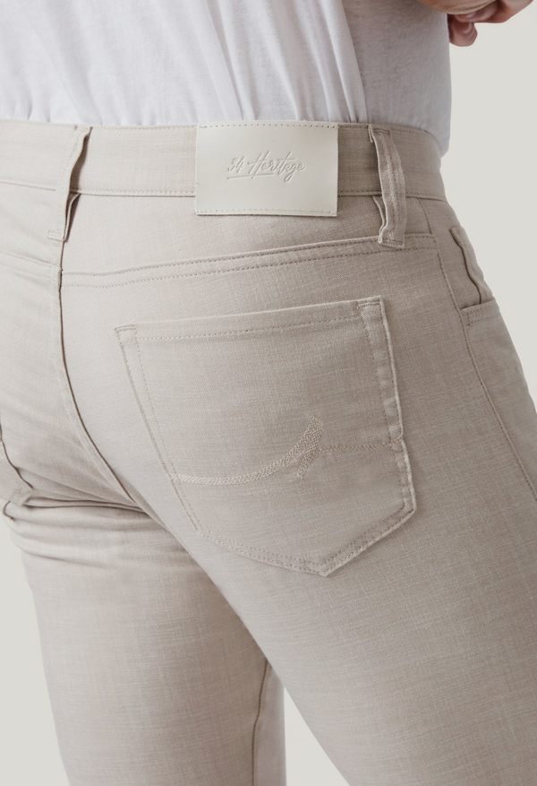 34 Heritage Courage Straight Leg Pants in Cream Cross Twill