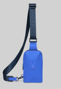 Psycho Bunny Mens Rubberized Crossbody Bag | Amparo Blue