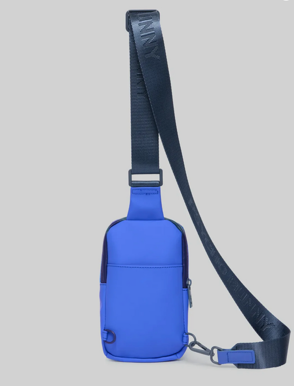 Psycho Bunny Mens Rubberized Crossbody Bag | Amparo Blue