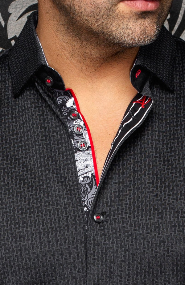 Au noir Stretch Short Sleeve Shirt | SONARAN, Black